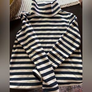 Dudley Stephens Navy and Cream Striped Top